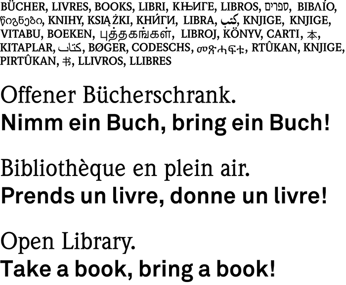 Offener Bücherschrank / Bibliothèque en plein air